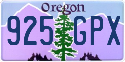 OR license plate 925GPX