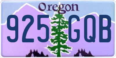 OR license plate 925GQB