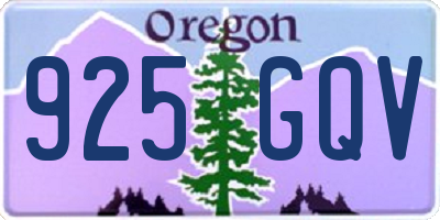 OR license plate 925GQV