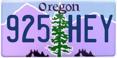 OR license plate 925HEY