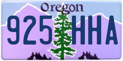 OR license plate 925HHA