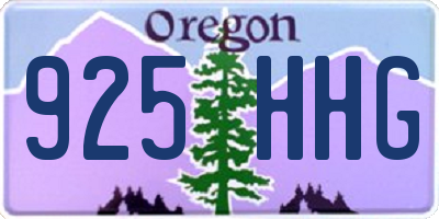 OR license plate 925HHG