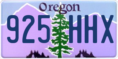 OR license plate 925HHX