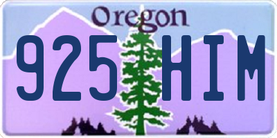 OR license plate 925HIM