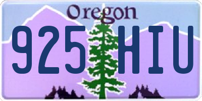 OR license plate 925HIU
