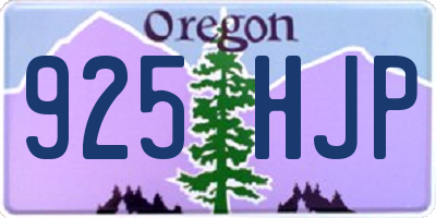 OR license plate 925HJP