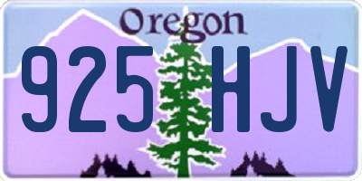 OR license plate 925HJV