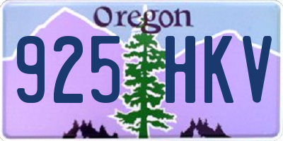 OR license plate 925HKV