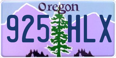 OR license plate 925HLX