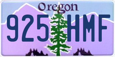 OR license plate 925HMF