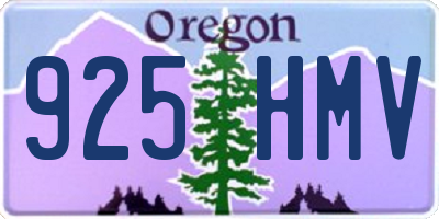 OR license plate 925HMV