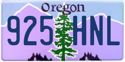 OR license plate 925HNL