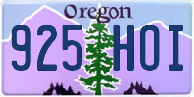 OR license plate 925HOI