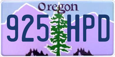 OR license plate 925HPD
