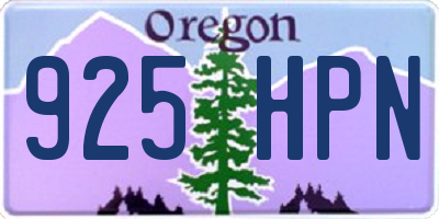 OR license plate 925HPN