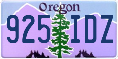 OR license plate 925IDZ