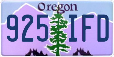 OR license plate 925IFD