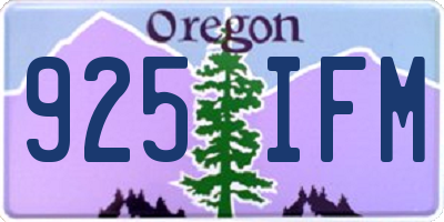 OR license plate 925IFM