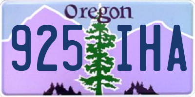 OR license plate 925IHA