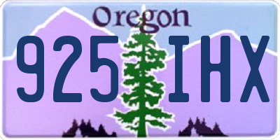 OR license plate 925IHX