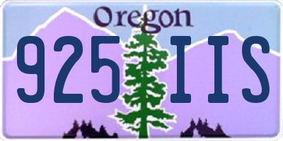 OR license plate 925IIS