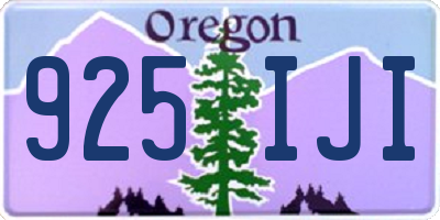 OR license plate 925IJI