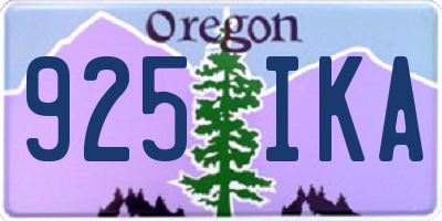 OR license plate 925IKA