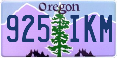 OR license plate 925IKM