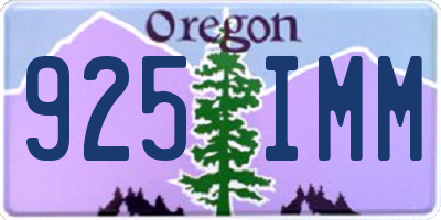 OR license plate 925IMM