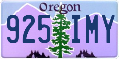 OR license plate 925IMY