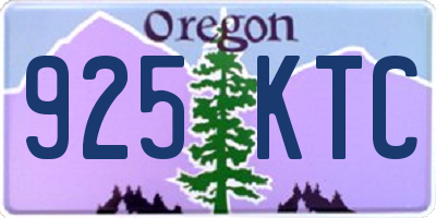 OR license plate 925KTC