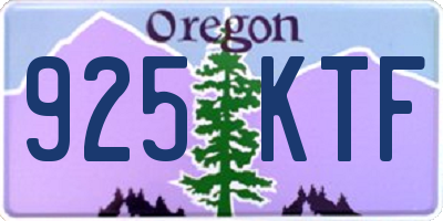 OR license plate 925KTF