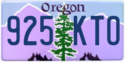 OR license plate 925KTO