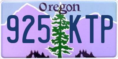 OR license plate 925KTP