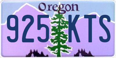OR license plate 925KTS