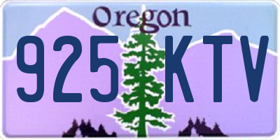 OR license plate 925KTV