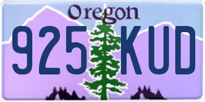 OR license plate 925KUD