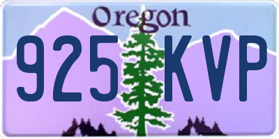 OR license plate 925KVP