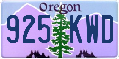 OR license plate 925KWD