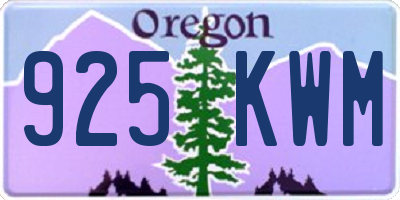 OR license plate 925KWM