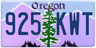 OR license plate 925KWT