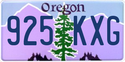 OR license plate 925KXG