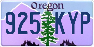 OR license plate 925KYP