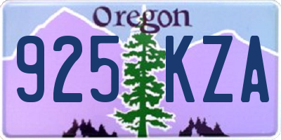 OR license plate 925KZA