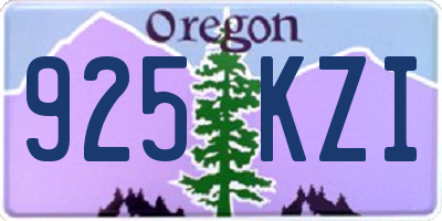 OR license plate 925KZI