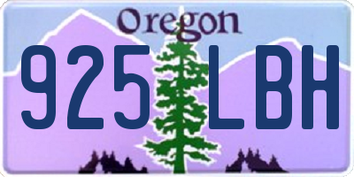 OR license plate 925LBH