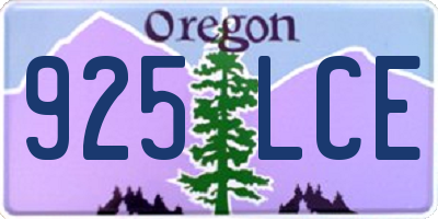 OR license plate 925LCE