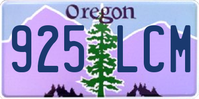 OR license plate 925LCM