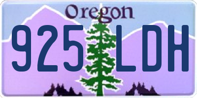 OR license plate 925LDH