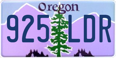 OR license plate 925LDR